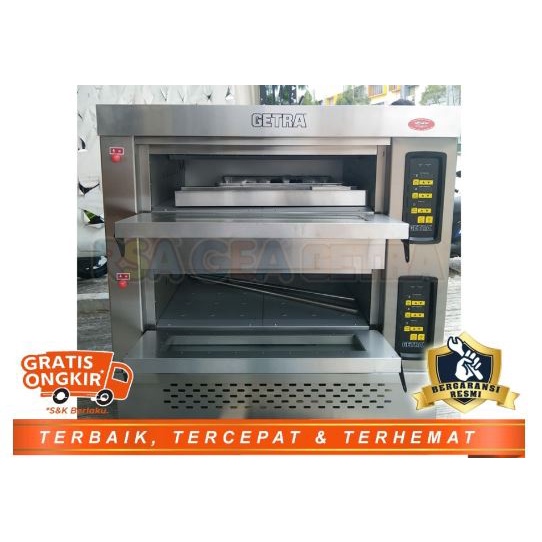 GETRA RFL-26GD GAS BAKING OVEN 2 DECK 6 LOYANG TRAY / OVEN ROTI FULL STAINLESS STEEL