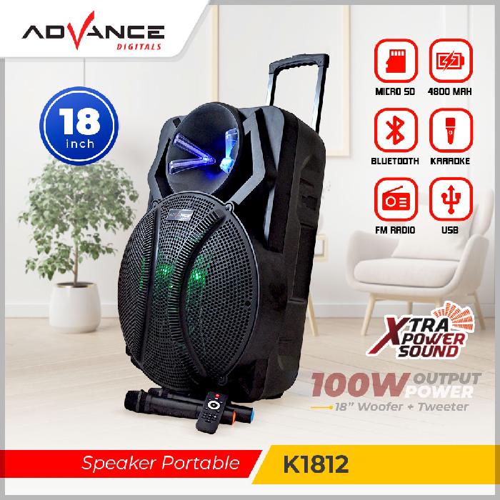 Speaker Wireless Advance 18 Inch K-1812