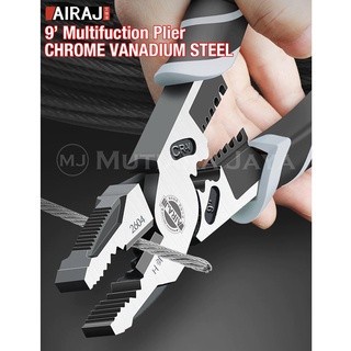 Crimping Airaj Tang Potong Kombinasi Crimping Kupas Kabel 9" Multifungsi