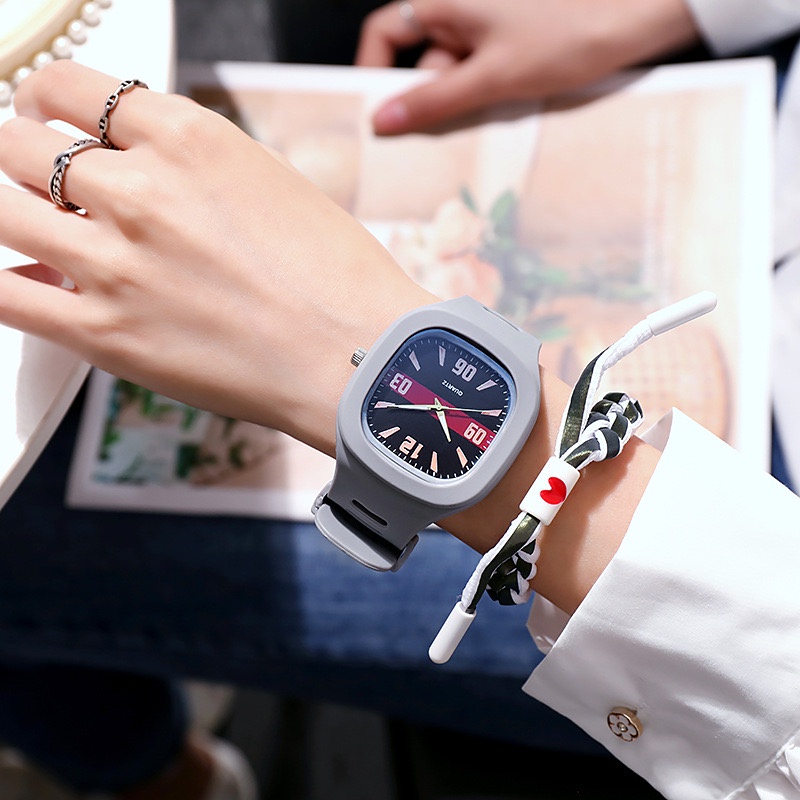 Jam Tangan Wanita Pria Couple Analog Strap Rubber Watch Brands Big Size 0183 Original Premium Style belum Water Resistance Sport Trendy Keren Kekinian Buat Olah Raga Tampilan Analog Bukan Led Watch Digital Untuk Hampers Kado Harga Promo Murah Grosir Cod