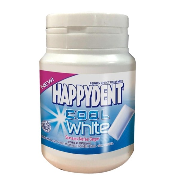 

Happydent white mint botol 52.8 gr