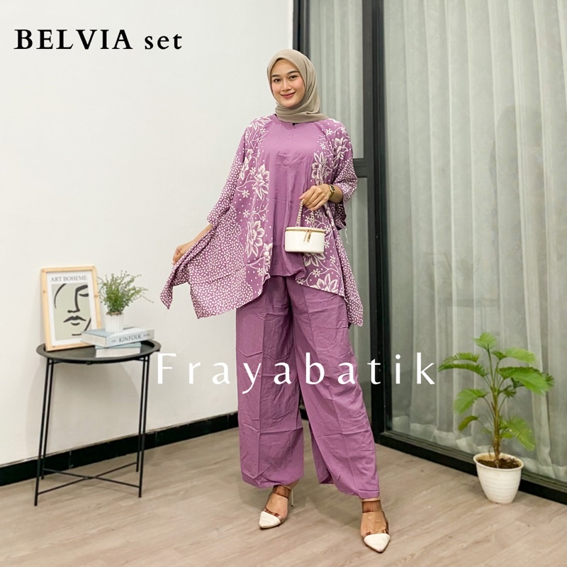 Belvia Set Waka Ori Premium Setelan Jumbo Wakawaka Oneset Rayon