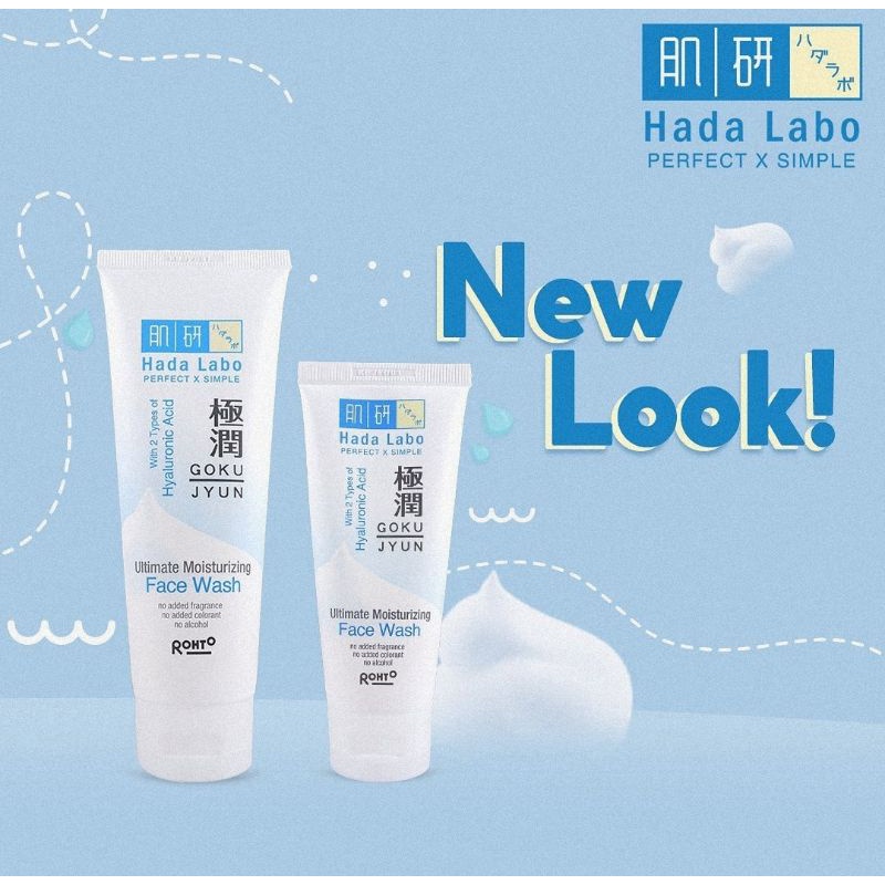 Hada Labo Gokujyun Ultimate Moisturizing Face Wash 50 &amp; 100 gr - Sabun Pembersih Wajah