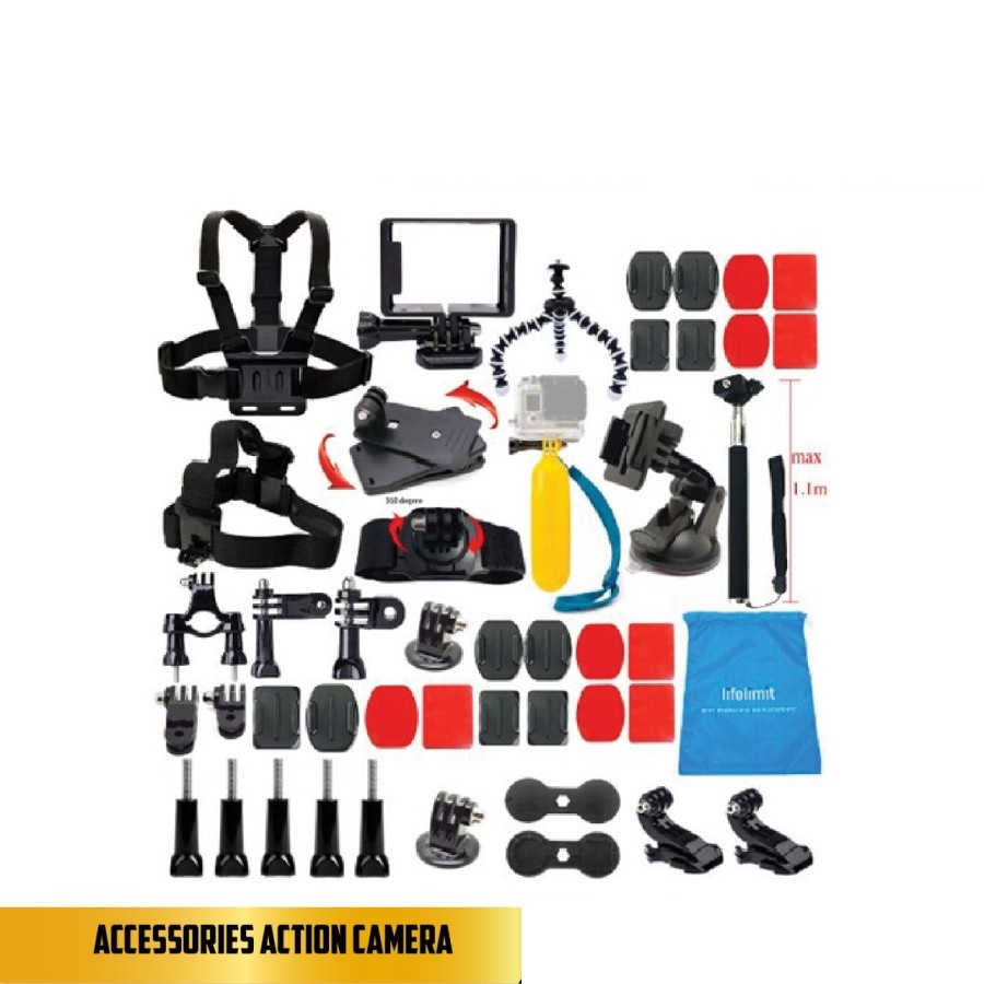 GoPro HERO 11 Black Mini + Aksesoris Full Set Paket 15 For Action Cam
