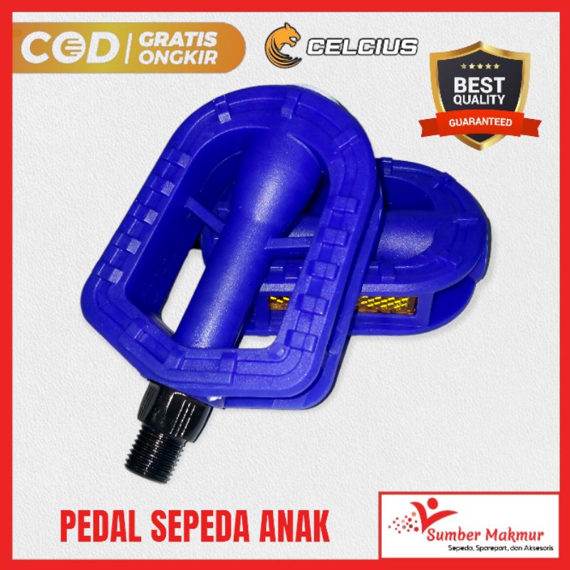 Pedal Ontelan Sepeda Anak As Kecil Ukuran 12 16 18 BMX Mini Lipat Cowok Cewek Merk Celcius Berkualitas Tebal Halus Tidak Mudah Pecah