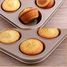 Cupcake Muffin Tray | Loyang Anti Lengket| Bakeware 6 Cup Muffin Pan