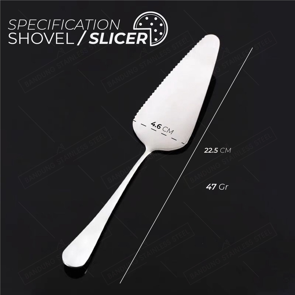 cake shovel sekop scoop kue pizza plate cutlery segitiga stainless pisau