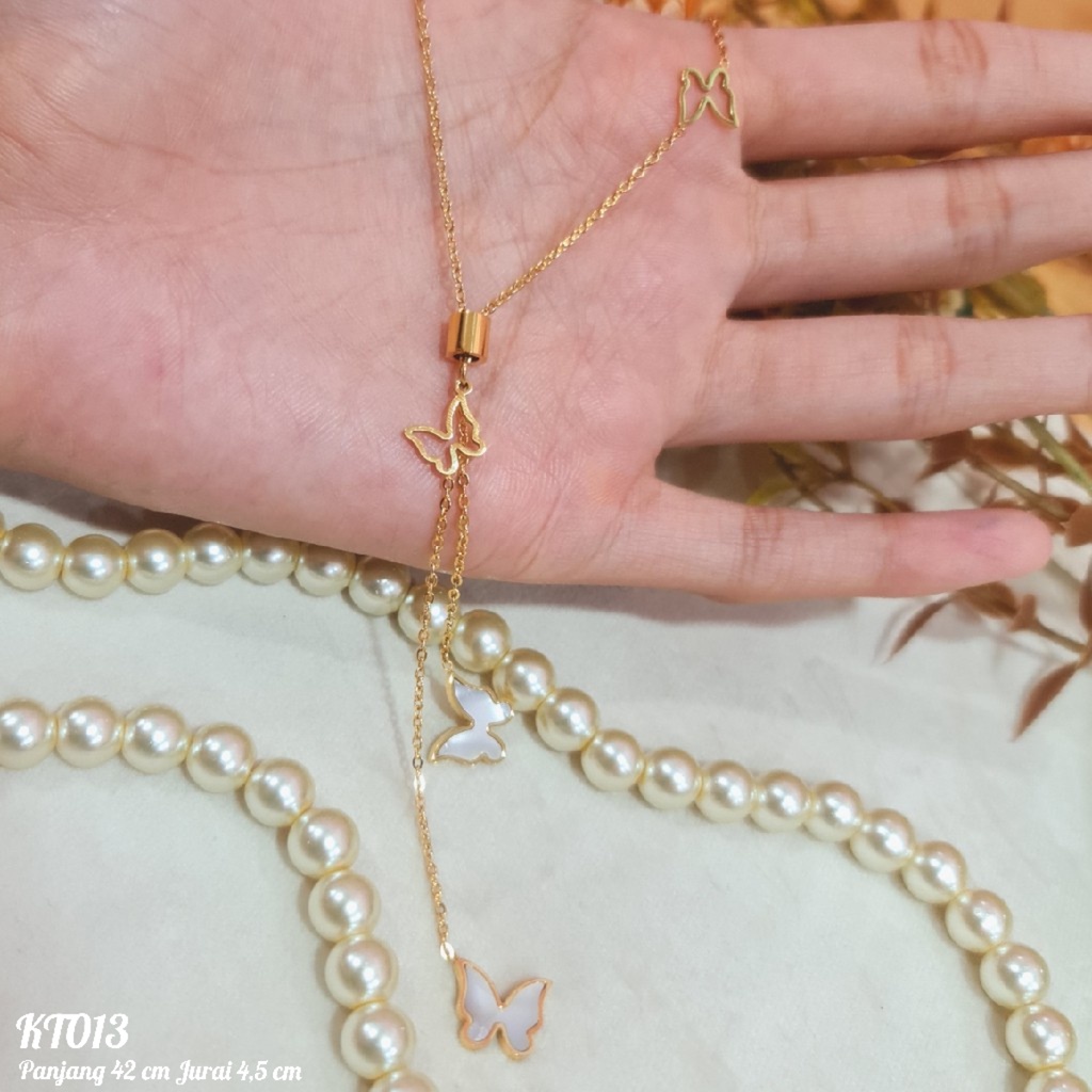 PGX Kalung Titanium Wanita Anti Karat Aksesoris Fashion Perhiasan Premium - KT013