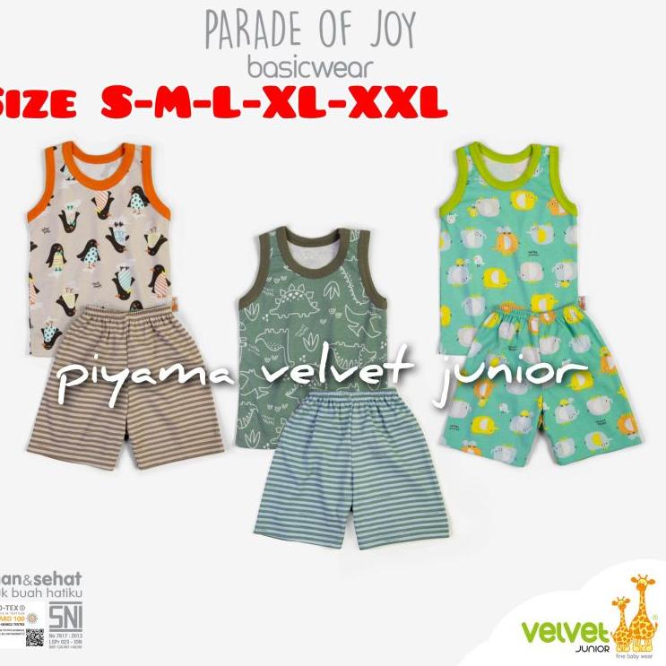 ➧ Velvet Junior 3 Setel Setelan Singlet ✱