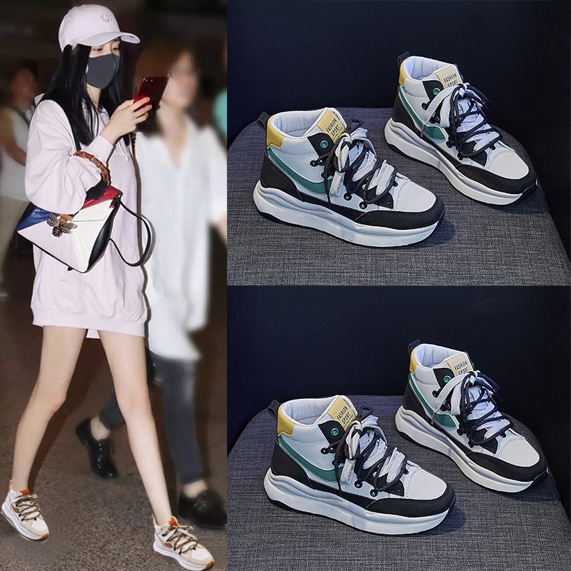 3.3 [DENDEN.ID] Sepatu Wanita Sneaker Korea Putih Import Sepatu Olahraga Kasual