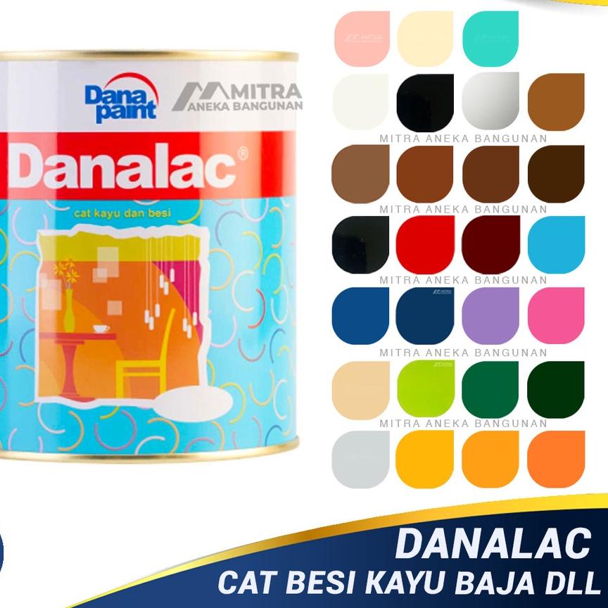 ✬ cat kayu dan besi danalac dana paint 1 Liter / cat minyak /  / cat baja / cat besi ☆