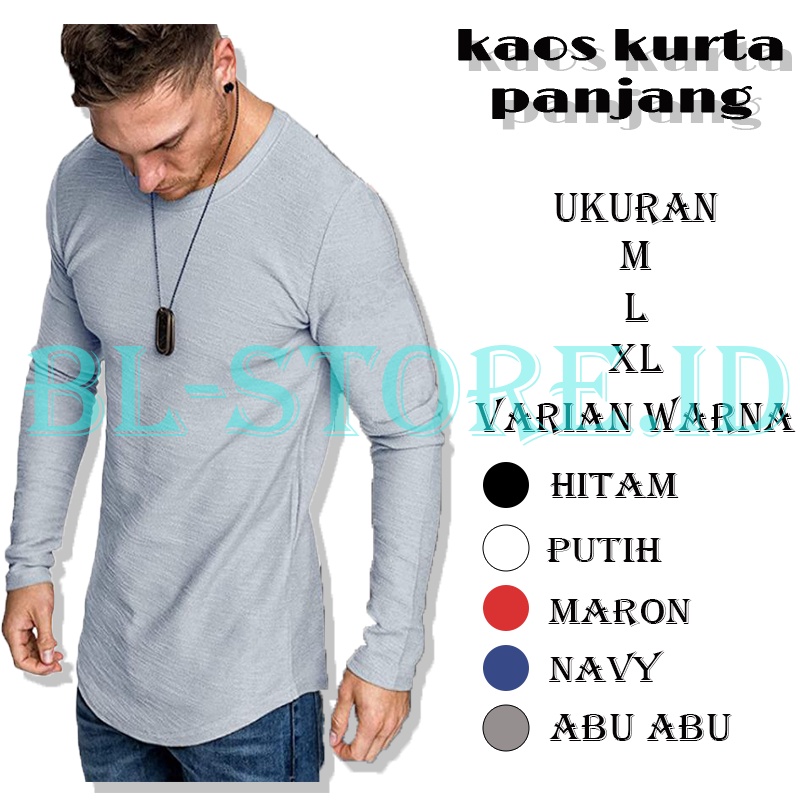 kaos kurta pria lengan panjang/kaos muslim pria/kaos terbaru/kaos unisex/kaos kurta pakistan/kaos ku