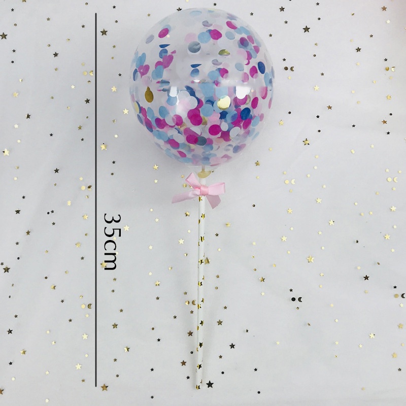 Balon Confetti Glitter Sequin Mini 5 &quot;Untuk Dekorasi Kue Ulang Tahun / Baby Shower / Pernikahan