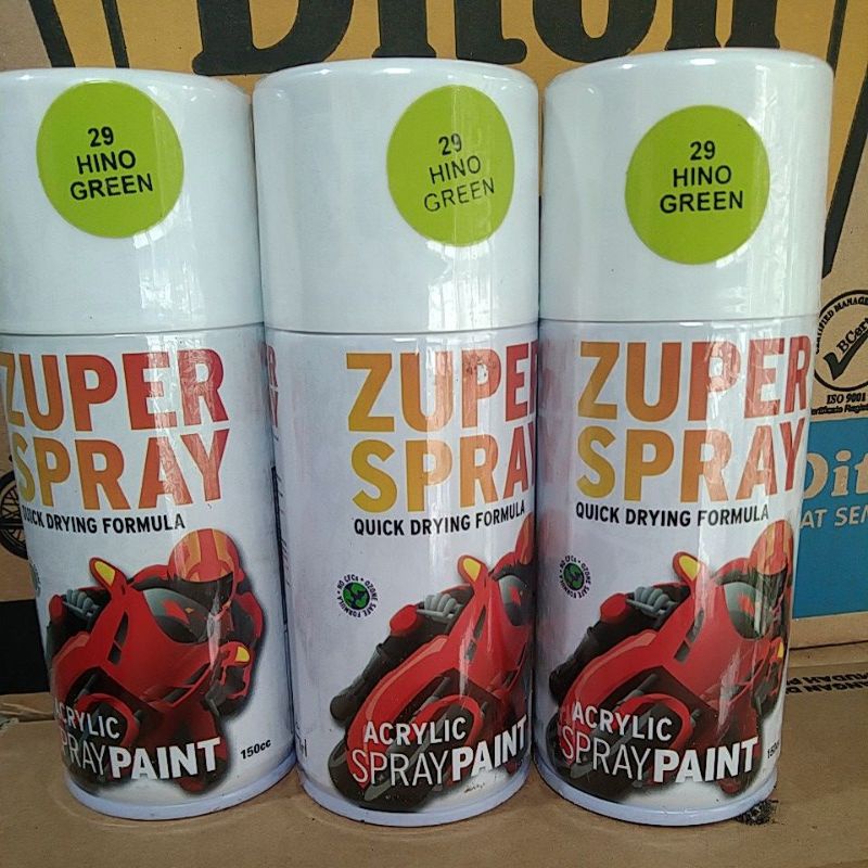 cat semprot pilok pilox zuper spray Hino green 28 150cc hijau Hino hijau muda glossy