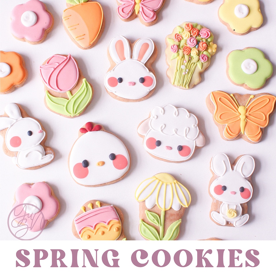 

Spring cookies – (Min 5pcs) Sugar Cookies / Decorated Cookies / Kukis Hias