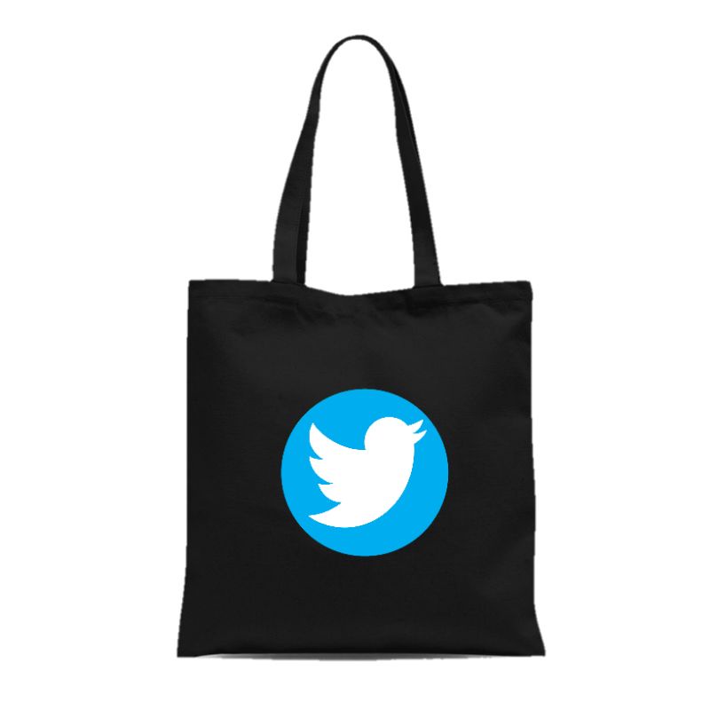 Totebag Kanvas /Tote bag Kanvas Motif Twitter /Totebag /Totebag Wanita /Tas Sekolah Murah