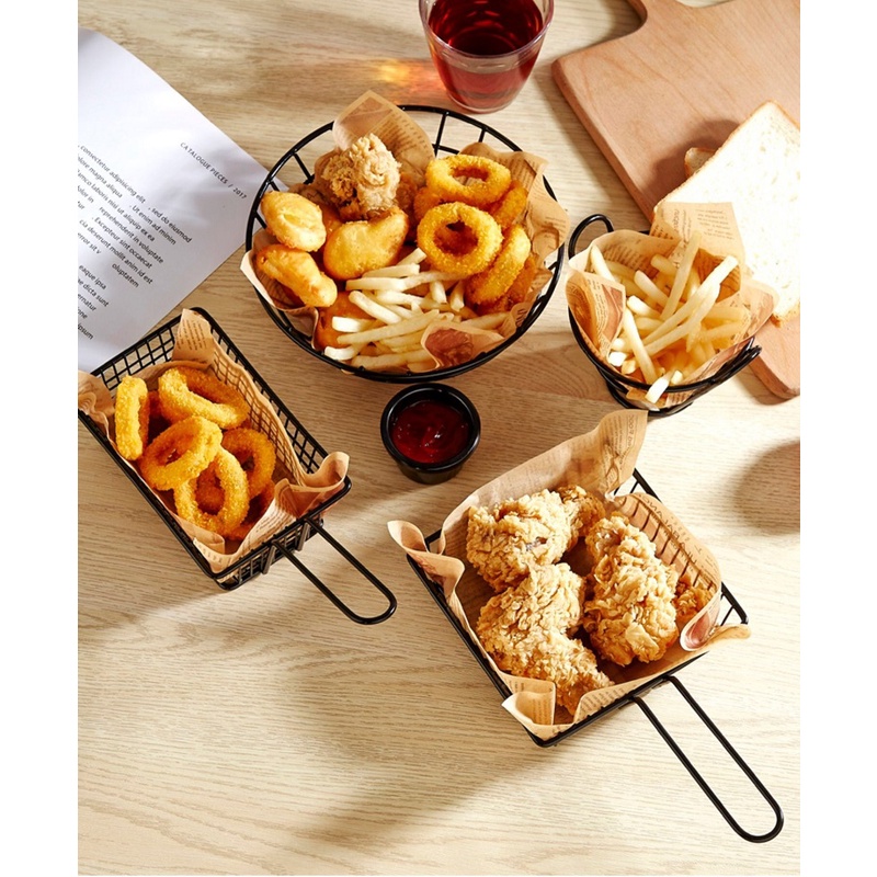 French Fries Serving Basket/Wadah Kentang Goreng/Keranjang Kentang/Fries Keranjang/Wadah Keranjang Saji Kentang