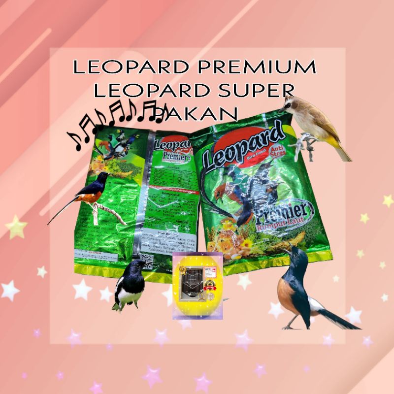 1 SASET LEOPARD PREMIUM LEOPARD SUPER MAKANAN BURUNG MURAI KWALITAS SUPER PAKAN BURUNG KICAU SEMUA JENIS KACER TRUCUK CUCAKHIJAU