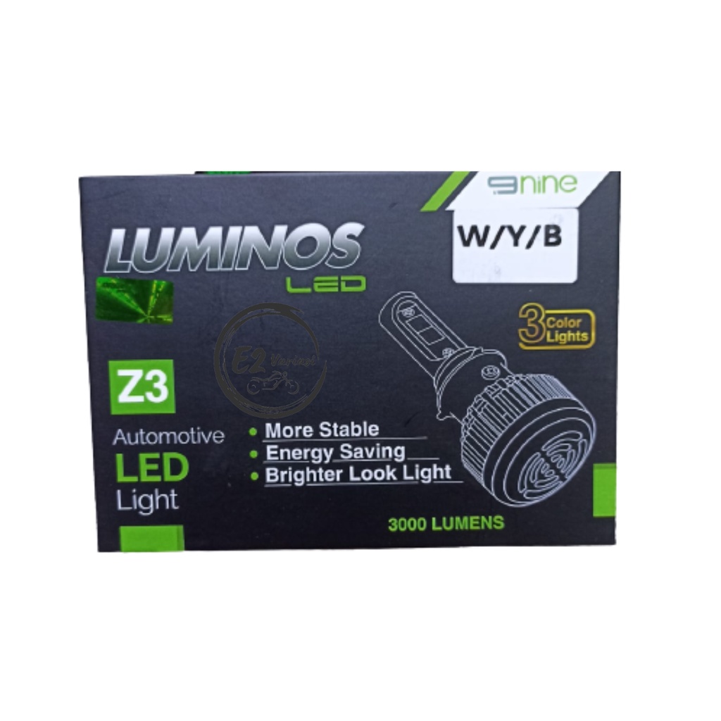 LUMINOS LED Z3 W / Y / B LUMINOS LED 3 WARNA PUTIH KUNING BIRU UNIVERSAL UNTUK SEMUA MOTOR