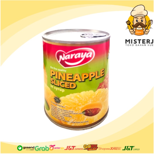 

Naraya Pineapple Slice In Syrup | 565 Gram | Naraya Nanas Irisan Dalam Sirup Kaleng