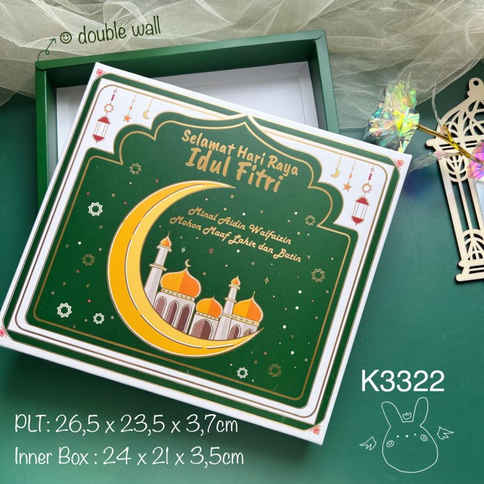 

(10pcs) K3322 Kotak aja Lebaran|Dus Kado Idul Fitri| Box Naswan K33 Eid Mubarak