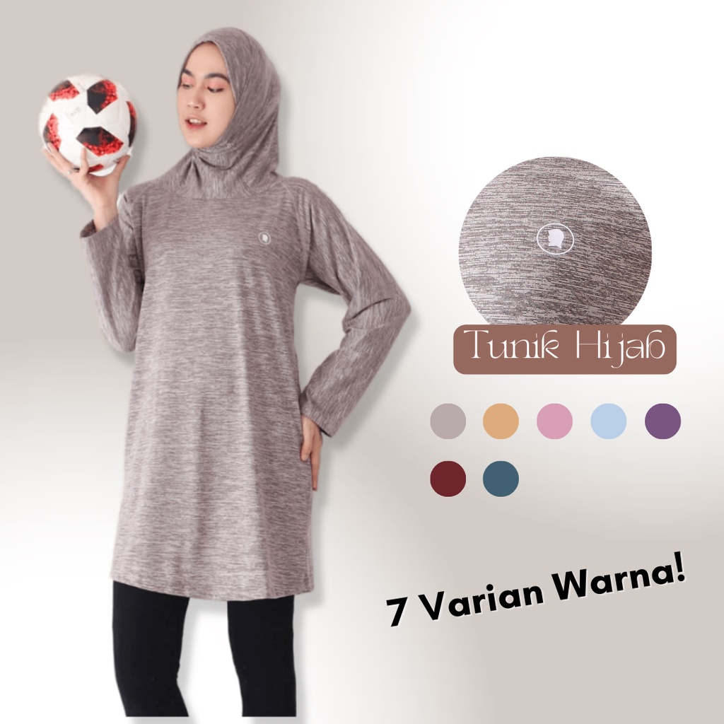 TUNIK SET HIJAB SPORTY BAJU ATASAN OLAHRAGA WANITA