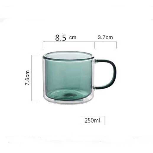 (BISA COD) FTIHSHP GU26C Gelas Mug Coffee Tea Glass 250ml - HJJT-01