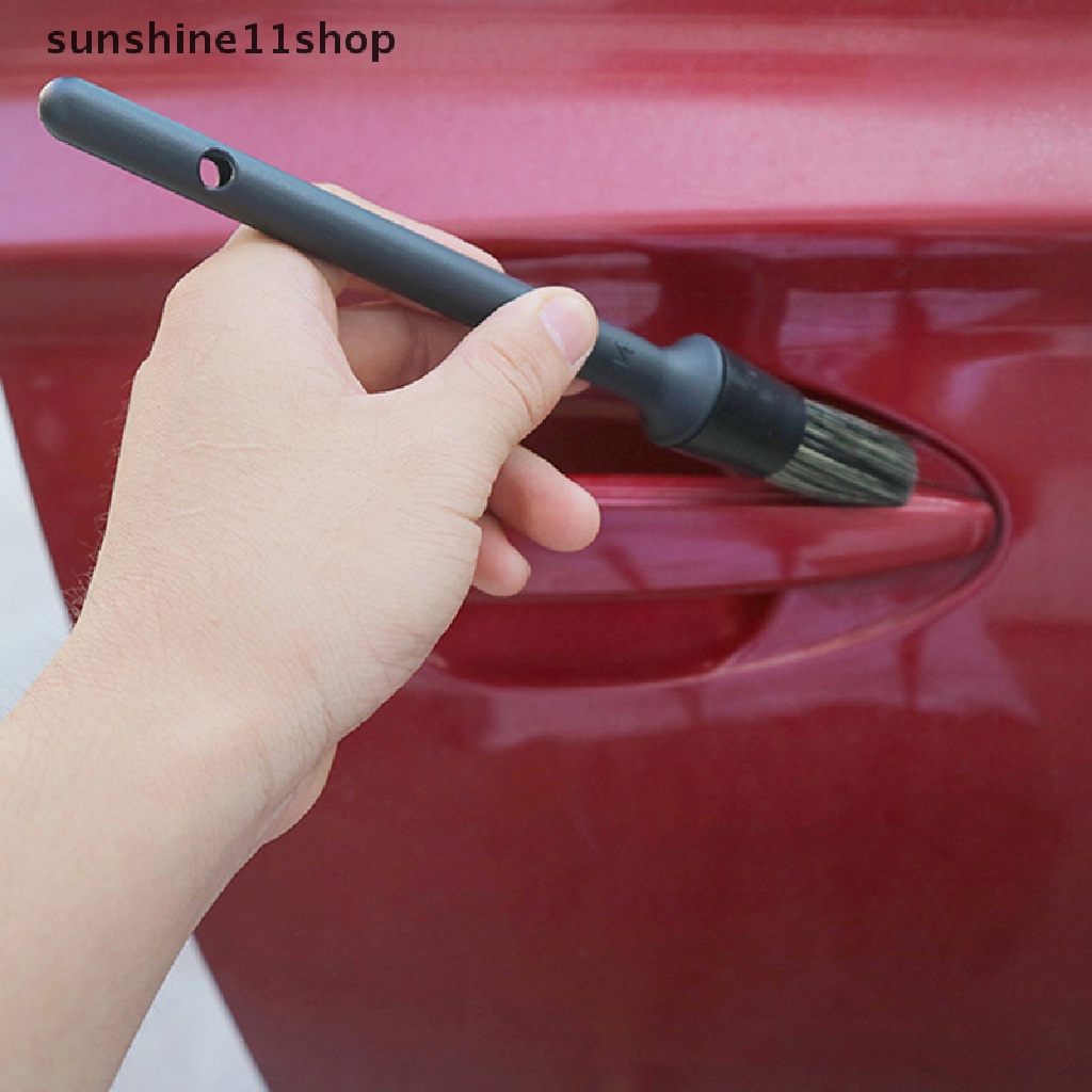 Sho 1/3Pcs Car Brushes Sikat Detailing Mobil Set Bulu Panjang Lembut Untuk Membersihkan Mobil Detailing Brush Dashboard Wheel Wash Aksesoris Eksterior N