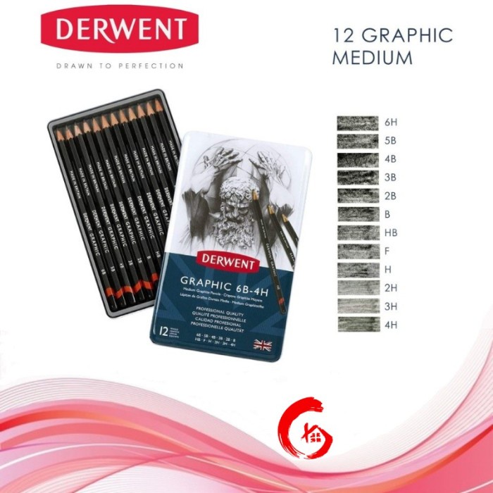 

Derwent Graphic Medium 12 (6B - 4H)