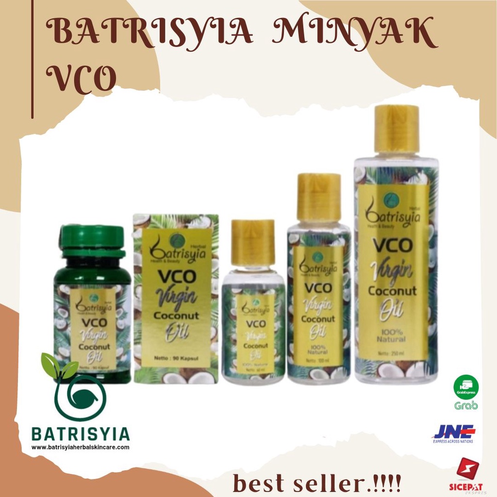 Batrisyia Herbal VCO 60 ml Virgin Coconut Oil Minyak Kelapa Murni Vico||Batrisyia Herbal Vco Cair 10