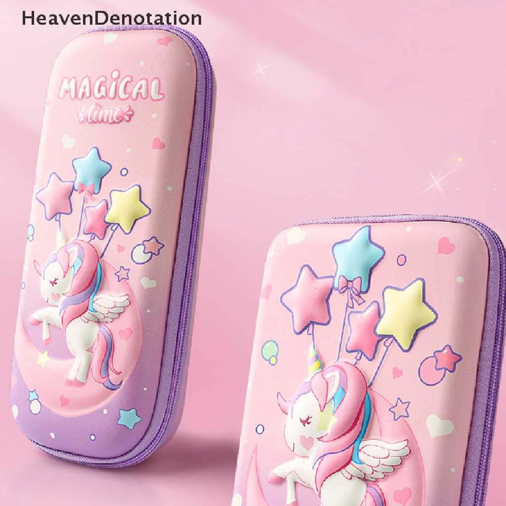 [HeavenDenotation] 3d EVA Unicorn Lucu Pensil Case Kartun Kotak Alat Tulis Pena Tas Penyimpanan Kapasitas Besar Siswa Pen Case Perlengkapan Sekolah Hadiah HDV