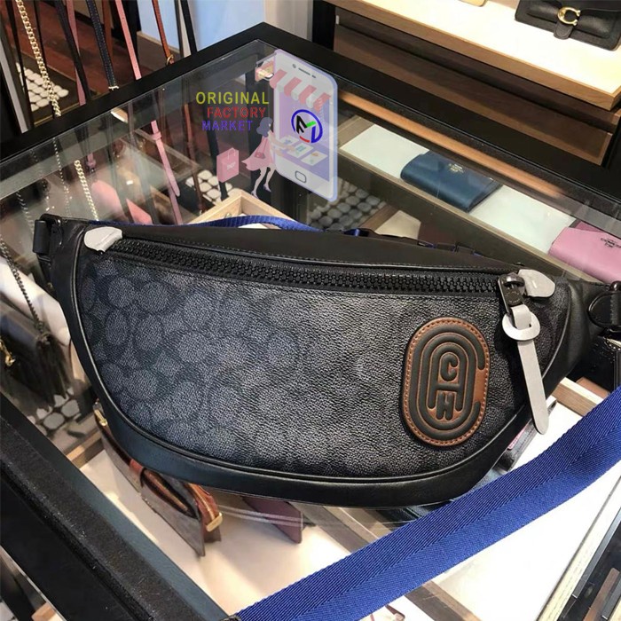 Waist Tas Coach Rivington Belt Bag Signature Canvas With Patch Coach 79037