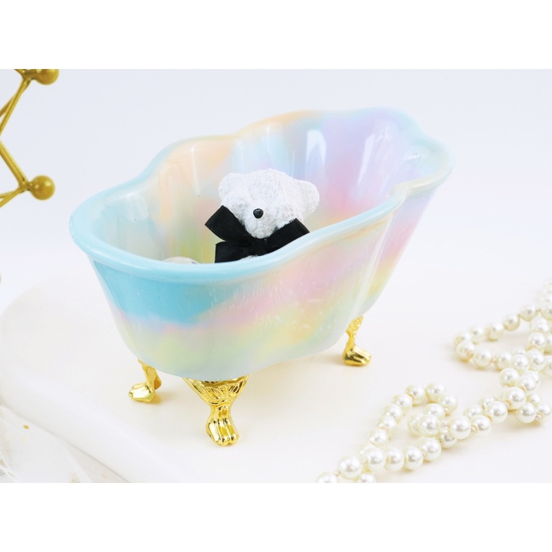 Siy Shell Bathtub Kotak Sabun Cetakan Dengan Kaki Berdiri Resin Soap Tray Mold Jewelry Tray Epoxy Mold Wadah Penyimpanan Aksesori