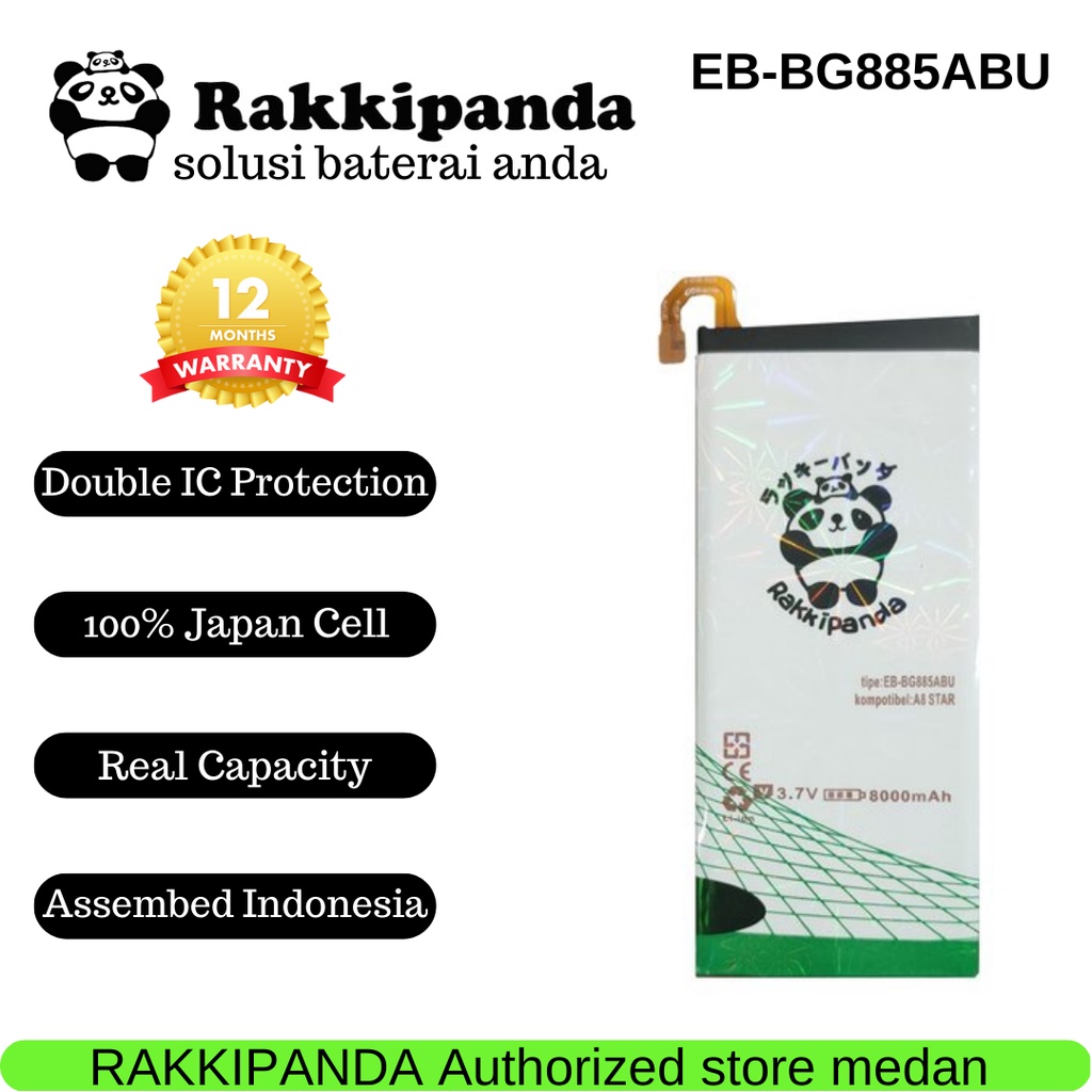 BATERAI RAKKIPANDA EB-BG885ABU FOR SAMSUNG A8 STAR
