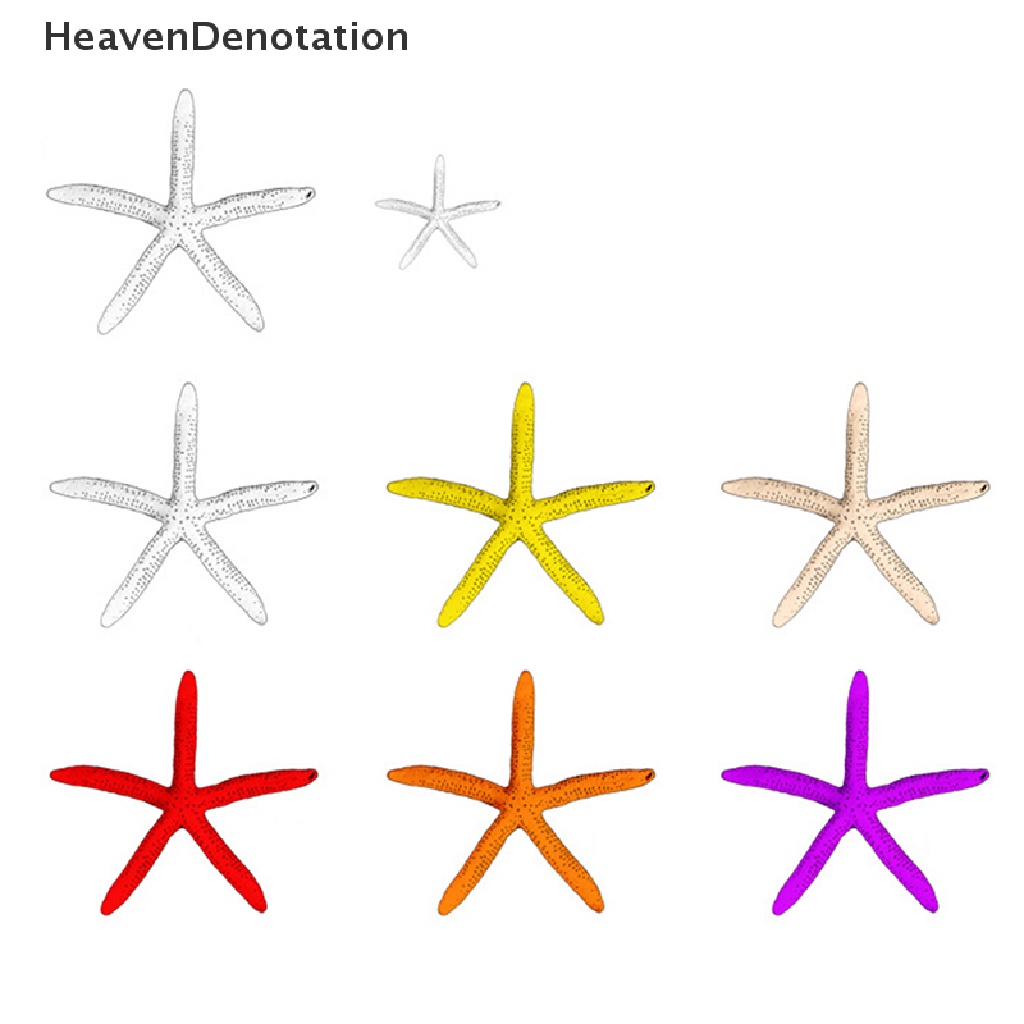 [HeavenDenotation] Mini Warna-Warni Bintang Laut Berujung Lima Bintang Laut Resin Ikan Bintang Laut Lansekap Ornamen Kerajinan Figure Diy Ornamen Miniatur Dekorasi HDV