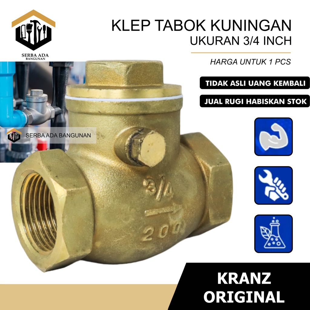 Check Valve Kranz klep tabok 3/4 inch / Swing Check Valve KRANZ 3/4&quot;