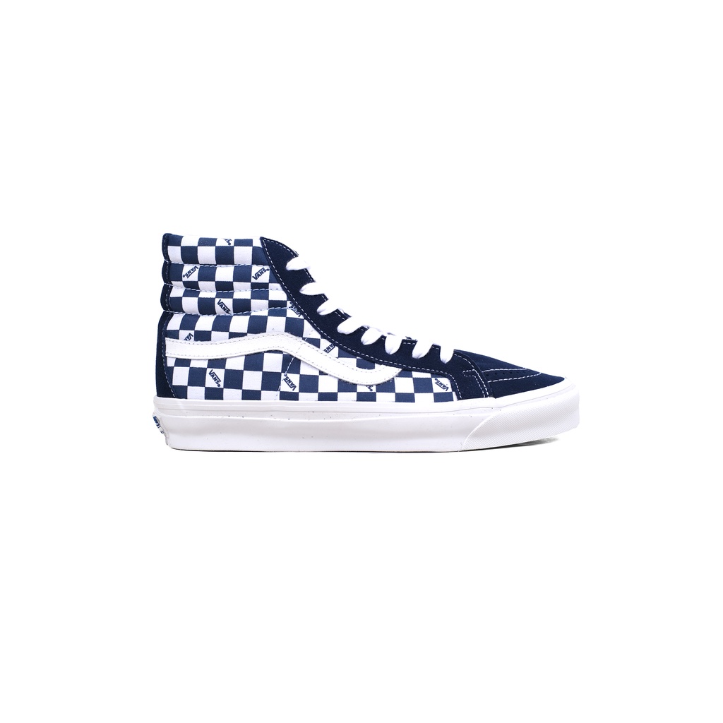 VANS VAULT OG SK8 HI LX - CHECKERBOARD (DRESS BLUE)