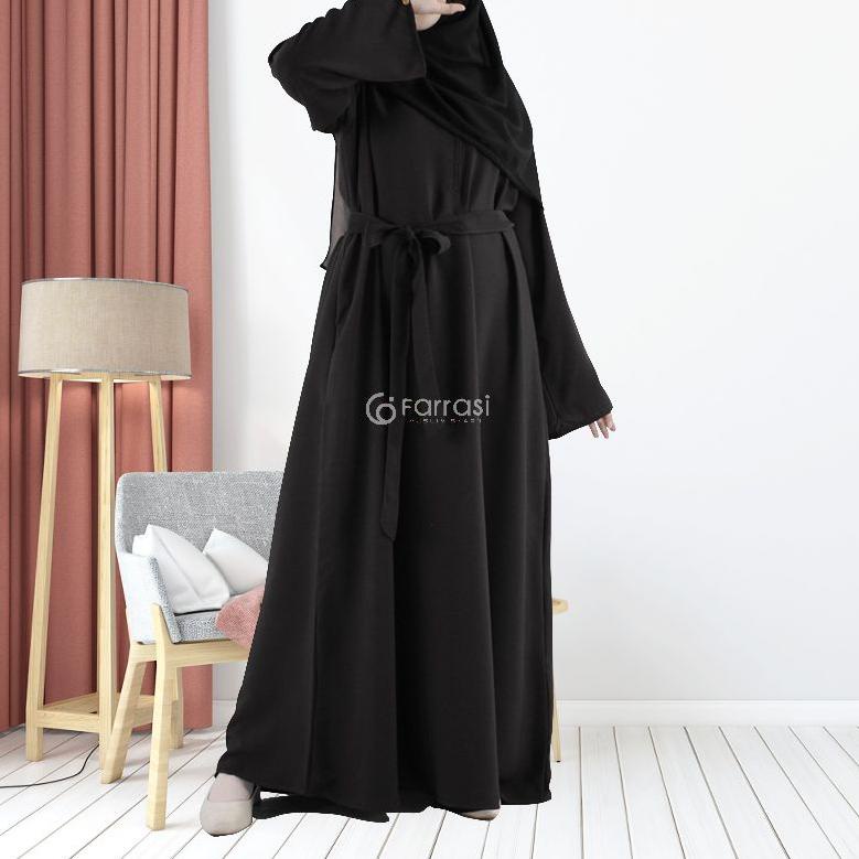 [ART. 200201] Pakaian Wanita Baju Gamis Abaya Basic Turki Turkey Polos Simple Syari Muslim Original Farrasi / Home Dress / Fatima Abaya Woolpeach Wolfis Premium