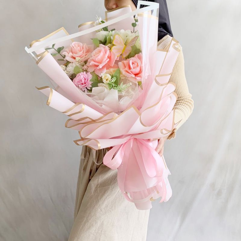 Echiiglo - Yunabi Korean bouquet /buket bunga mawar artificial kado cowo cewe ultah wedding wisuda anniversary valentine day kelulusan perpisahan Premium ulang tahun cewe cowo cewek cowok murah valentines mothers day mother Hari ibu
