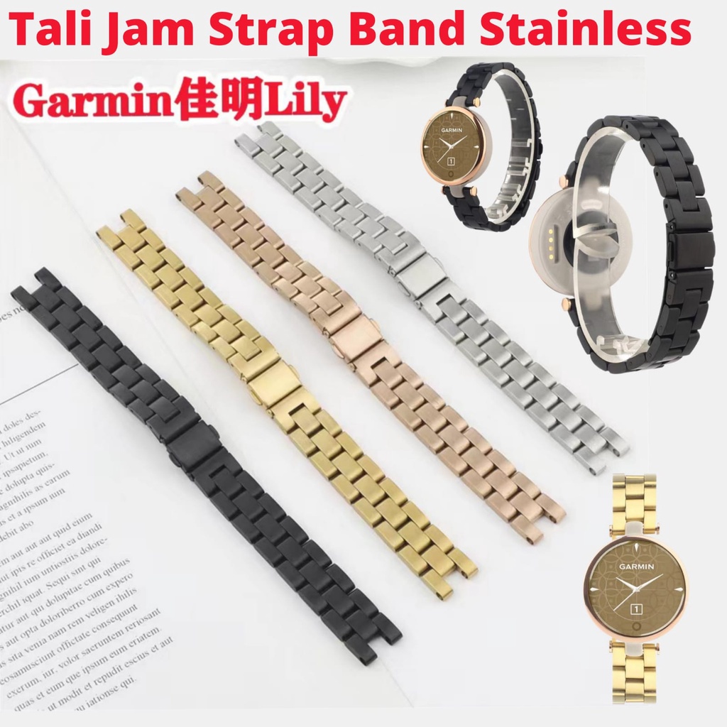 Tali Jam Garmin Lily Strap Band Stainless