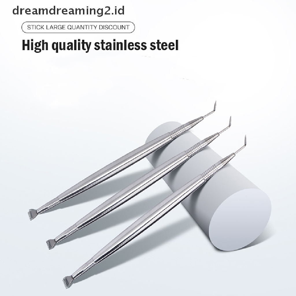 (dream) Stainless Steel Lash Lift Kit Aplikator Eyelash Perming Stick Dengan Sisir Bulu Mata.