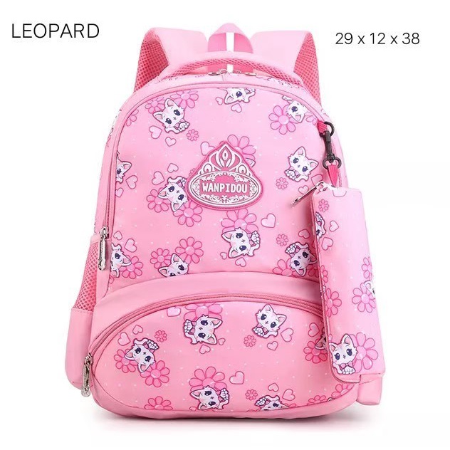 Tas Ransel Anak Sekolah Perempuan Sd Smp Motif Wanpidou