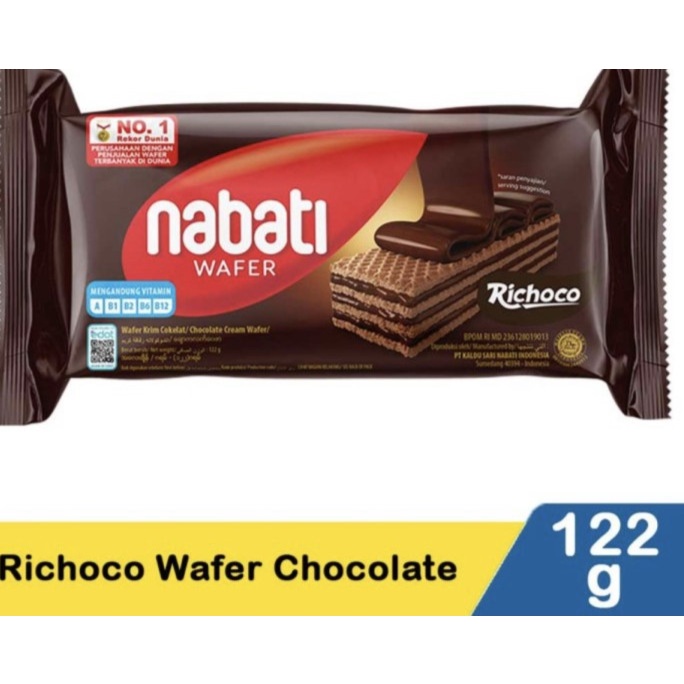 

Richoco Nabati Wafer Krim Cokelat 122 GRAM