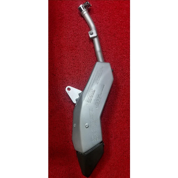 Silencer Knalpot Copotan Kawasaki KLX 140 Kondisi Original Suara Masih Standar Pabrik