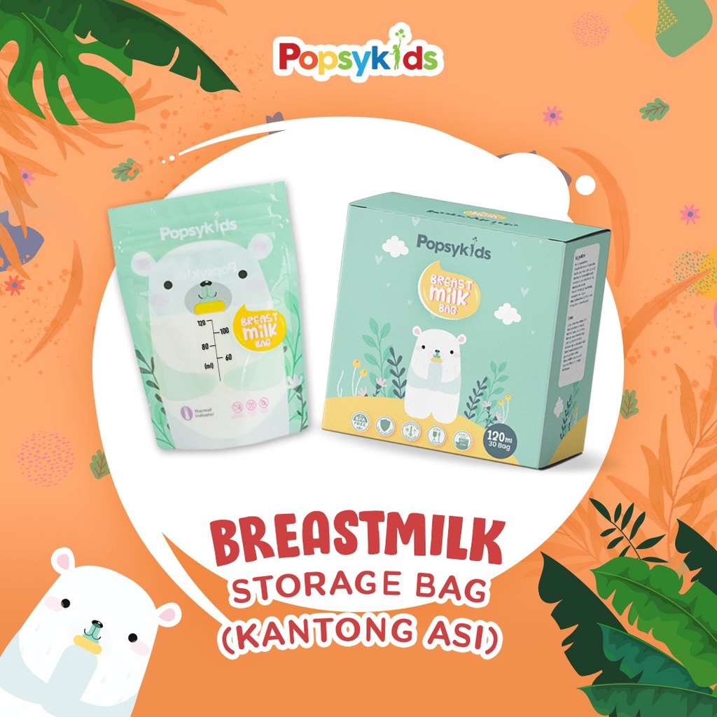Popsykids Breast Milk Storage Bag – Kantong ASI 120ml Intelligent Temperature Sensing / Sensor Thermal