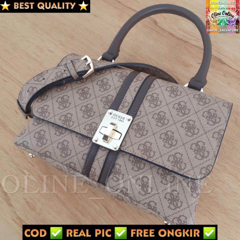 tas new kasinta medium flap crossbody selempang bag logo brown black white coffee cirebon ciayumajakuningan majalengka indramayu tegal brebes losari sindang laut GS GB ciledug READYSTOCK COD Gojek Instan