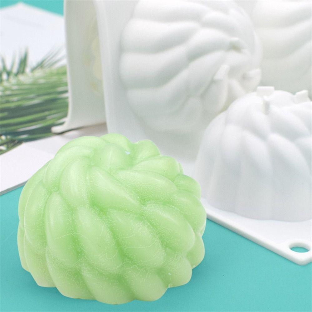Solighter 6rongga 3D Santa Ana Bunga DIY Membuat Sabun Clay Tools Mousse Mold