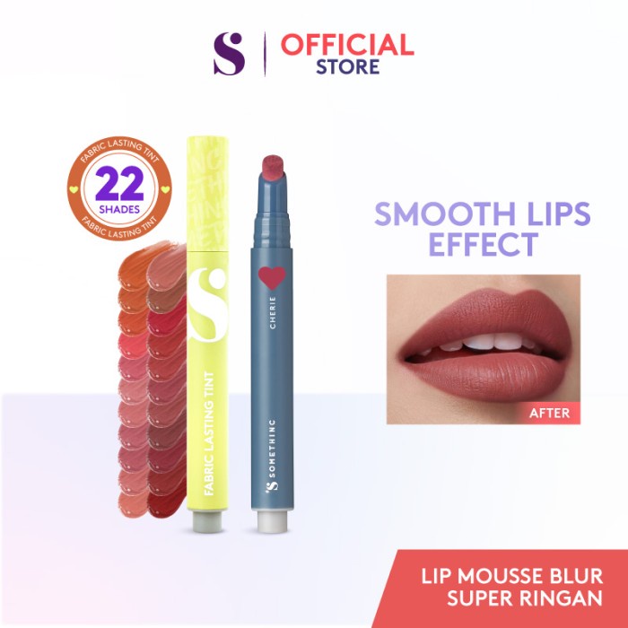 SOMETHINC FABRIC Lasting Tint Lip Tint Natural Lip Mouse Liptint Somethinc Lip cream