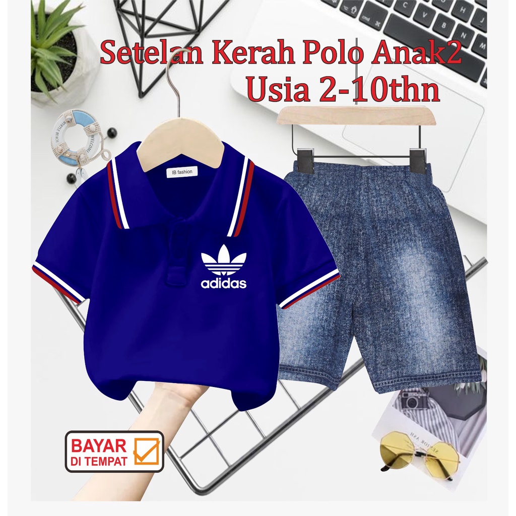 SETELAN ANAK2 KERAH POLO/4D1DZ DIGITAL SABLON