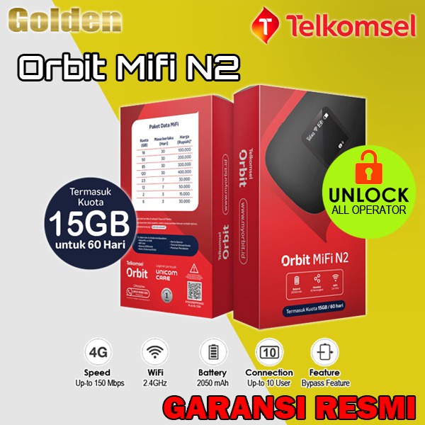 Telkomsel ORBIT Mifi N2 Bonus data Kuota HKM-M22 Modem Mifi Wifi Resmi asli